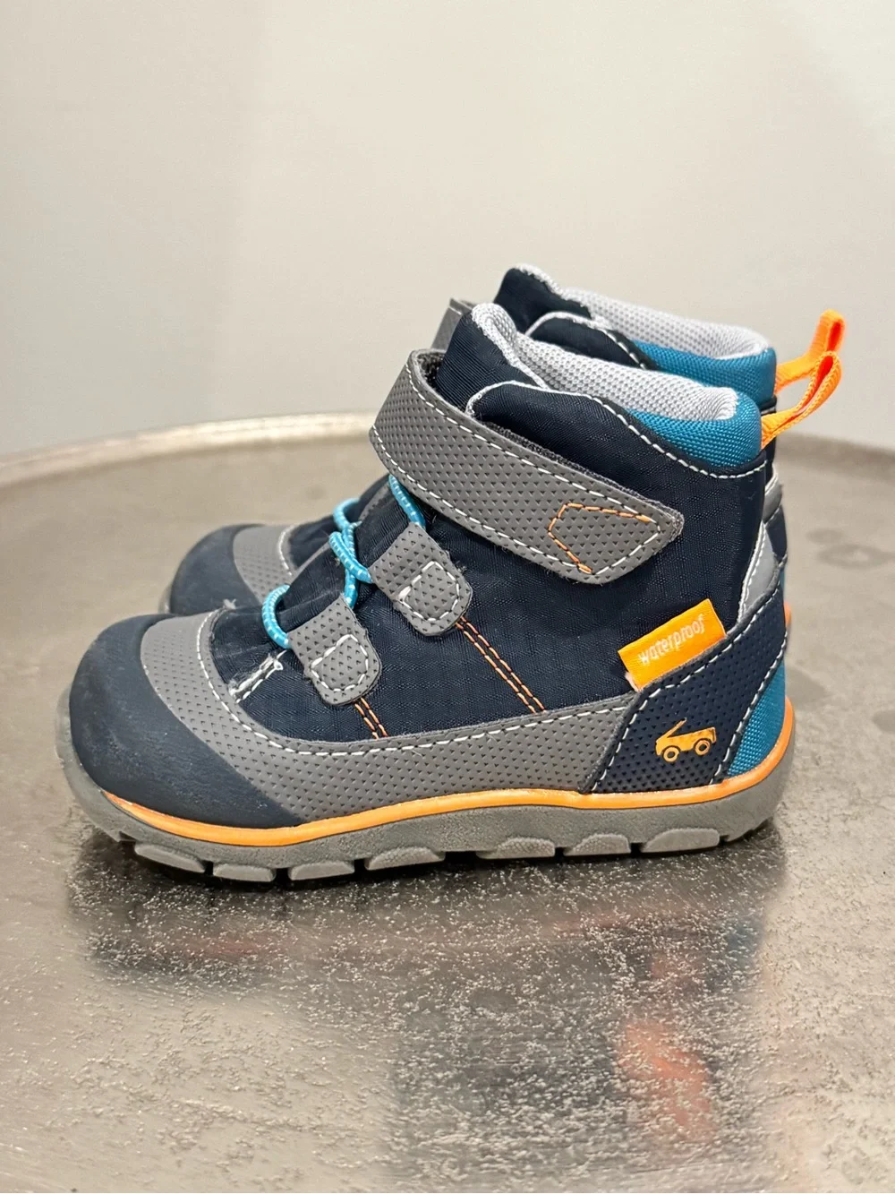 See Kai Run Atlas II Waterproof Insulated Toddler Boots – Navy/Gray